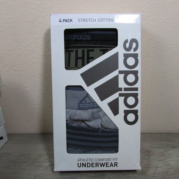 *Various Colors* NEW Adidas Men's Small Stretch Cotton Boxer Briefs 4 Pack - Picture 4 of 9